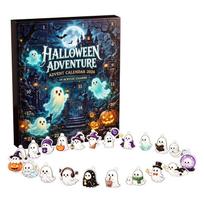 2D Halloween Advent Calendar with Days of Treats - Countdown Calendar Gift Box for Kids and Adults One Size