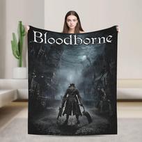 Main Hunter in Yharnam For Gamers Bloodborne Soft Warm Blanket Plush Bedding Throws Home Decor Flannel Bedspread Bed Cover Size: 75*100cm, Weight: 230 GSM
