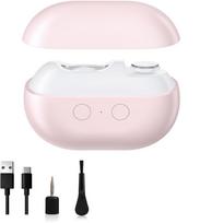 Electric Nail Clipper Electric Nail Trimmer Polisher Portable Fingernail Cutter with Light File Nail Clip Storage Rechargeable rožinė