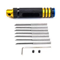Model Scriber with 7 Cutter Resin Carve Scriber Line Cutting Tool Chisels Repair 1