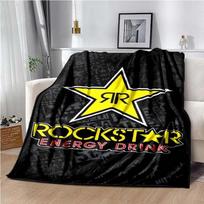 Rockstar Energy Drink Blanket,sport Throw Blankets,Sofa Bde Car Living Room Bedroom Blankets,Decke,frazad,coperta Size: 75*100cm, Weight: 230 GSM