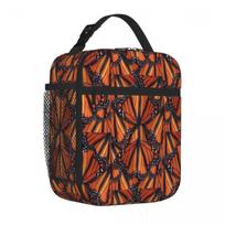 Bestselling Monarch Butterflies Art Splicing Color Small Lunch Bag Beach Outing Lightweight Lunch Bag One Size