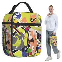 Cartoon Popular Splatoon 3 Game Insulated Lunch Bag for Kids School Cooler Thermal Food Box Tote Portable Lunch Boxes Container One Size