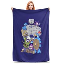 Warm Soft BlanketsChildren Picnic D-Dragon Quest Slime Bedding Throws Flannel Bedspread For Outdoor Fashion Sofa Bed Cover Size: 75*100cm, Weight: 230 GSM