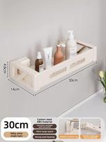 Suction Cup Storage Rack for Bathroom, Toilet Wall-Mounted Shelf for Washbasin, Handwashing, and Storage