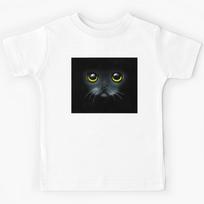 Black cat acrylic painting Kids T-Shirt 100