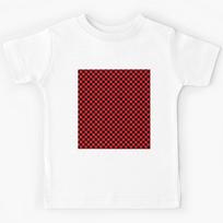Red n Black Mosaic Kids T-Shirt 110