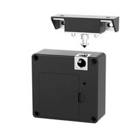 Smart Invisible RFID M1 Cabinet Lock TTlock App Blue Tooth Access Hidden Install Electronic Drawer Locker Lock for Furniture (Black,ID card&bluetooth app+ID card) juoda