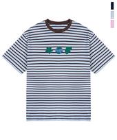 Graver [Unisex] Trio Stripe Short Sleeve T-Shirt_3 Colors Pink/M