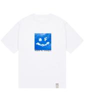 Graver [Unisex] Drawing Smile Cloud Logo Short Sleeve T-Shirt_White White/S