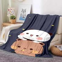 Soft Funny Throw Blanket Cute Bubu And Dudu Series Blanket Cartoon Print Kids Warm Flannel Comfortable Home Custom blankets Size: 75*100cm, Weight: 230 GSM