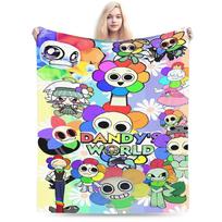 Cozy Sprunki Incredibox Blanket Merch Bed Decorative Blanket Throw Lightweight Fleece for Office Size: 75*100cm, Weight: 230 GSM