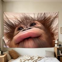 Monkey Tapestry for Dorm Room Bedroom Decor High Quality Cute Animal Print Wall Hanging Multiple Sizes Available 100X70CM