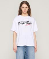 Cargo Bros For Woman Retro Logo Short Sleeve T-Shirt (White) S