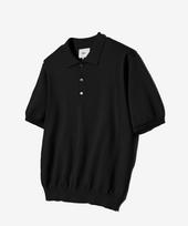 Yale Supima Cotton Short Sleeve Polo Knit Black Reference/M