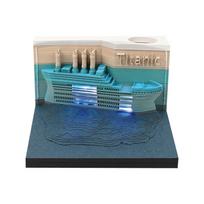 New Products 2026 Custom Notes Soveniers Gift Titanic Shaped Calendar Sheets Art Notes Cube for Guest Wedding Valentine Day 8*8*4.3cm