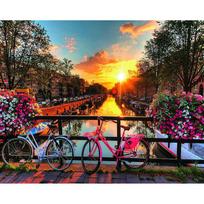 DIY 5D Diamond Painting Cross Stitch bike and river scenery Diamond Embroidery Needlework 20X30CM