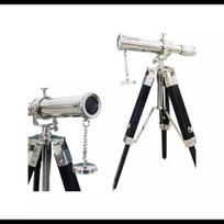 Working Antique Design Table Decor Black Chrome Tripod with Telescope Stand Gift