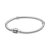 Pandora Moments Barrel Clasp Snake Chain Bracelet 18 cm sidabras