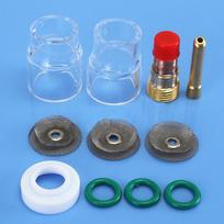 TIG Welding Torch,3/32 Gas Lens #12 Cup 2.4mm Collet Kit For WP-17,18,26