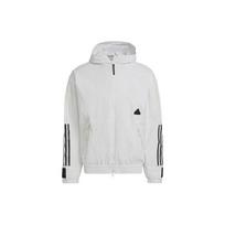 Adidas Logo Print Zip Hoodie Jacket Men Outerwear White HN1928 XXXL