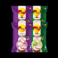 Lay's Taro traškučiai Gaivus laimas ir jūros druska Juodieji pipirai Rūšių rinkinys purple