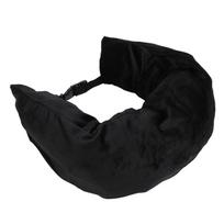 Travel Neck Pillow Stuffable with Adjustable Strap U Shape Soft Packable Fillable Travel Pillow Storage Bag Black juoda
