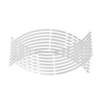Wheel Rim Sticker Motorcycle Wheels Cycling Bike Night Safety Stripe 17-18'' Rim Reflective Stickers Universal Rim Tape sidabras