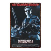 Terminatoriaus Filmo Metalinis Plakatas T-800 Arnoldas Schwarzeneggeris Geležies Tapyba Namų Sienos Menas Dekoratyvinė Plokštelė Skardinis Ženklas 30X40Cm 20x30cm（7.8x11.8inch） black