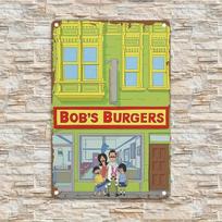 IPC 1pc,  Bob Burger  rectangular iron sign, wall art decor, room decoration, home decor, restaurant decor, bar decor, cafe deco 20x30cm（7.8x11.8inch）