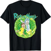 Rick & Morty Portal And Eye Wide Open T-Shirt S įvairiaspalvis