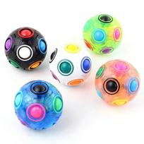 Magic Rainbow Puzzle Ball, Fidget Ball Puzzle Brain Teaser Fidget Toy Birthday Christmas Stocking Stuffers for Kids & Adults