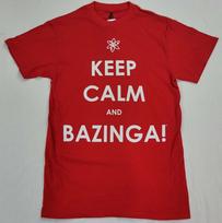 The Big Bang Theory Keep Calm and Bazinga! Mens T-Shirt (Red) Unisex T-Shirt L