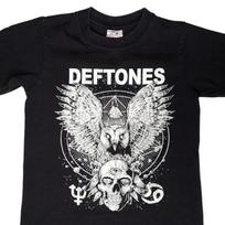 Deftones Marškinėliai Berniukams Jaunimo Dydis Mažas Juoda Pelėda Ir Kaukolė Alternatyvus Metalas S