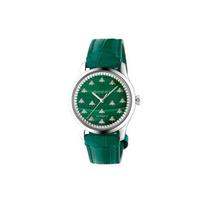 Gucci G-Timeless serijos laikrodis Automatinis mechaninis judėjimas Krokodilo odos dirželis 38 mm Žalias ciferblatas Atsparus vandeniui 50 m 750464-I18V0-8512 Brand-New Out of Warranty
