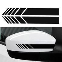 Automobilio juostelių lipdukai galinio vaizdo veidrodėlio atspindintys vinilo lipdukai dekoravimas madingas stilius vandeniui atsparus lipdukas išorės aksesuarai juoda