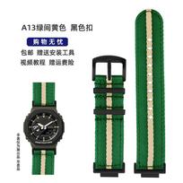 Skirtas Casio G-SHOCK GA110/100/120 GM/GA2100 Modifikuotas vyriškas nailono drobinis laikrodžio dirželis DW-5600 GW-B5600 GW-M5610 „Pasidaryk pats“ sportinio laikrodžio apyrankė 16mm