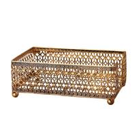 Minimalist Gold Iron Tissue Box Stand for Living Room Bedroom Kitchen Hotel 23 15 8.5cm Easy Dispense Tissue Holder China Mainland