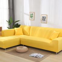 Sofa Cover Spandex Solid Color Elastic Sofa Cover Used For Living Space 1 /2 /3 /4 Set Seater Sectional Corner Slipcovers Sofa Furniture L Shape 1-seat 90-140cm 1pc