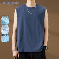 ROMON Men's Antibacterial Odor-proof Sleeveless Fitness Tank Top M tamsiai mėlyna spalva