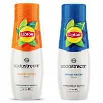 2x Lipton Ice Tea Peach SodaStream Syrup + Ice Tea Lemon