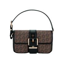 Michael Kors MK Colby Adjustable Shoulder Strap Faux Leather And Cowhide Tote Shoulder Bag Women Bags Gold Dark-Brown Black 30S4GBAL2V-30S4GBAL2V Shopping Bag Set(Basic Set+Shopping Bag)