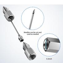 Heavy Duty Metal Grease Coupler And Needle Nozzle Set High Pressure Needle Grease Nozzle for Deep Recesses Lubrication 1