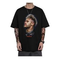 Neymar Futbolo Sportinis Medvilninis Trumpomis Rankovėmis Marškinėlis Abiejų Lyčių Mados Trendas Spausdintas Sportinis Viršus Neymar Gerbėjo Trumpomis Rankovėmis Viršus S juoda