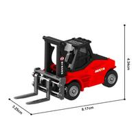 HUINA Mini 1/80 lydinio ekskavatoriaus buldozerio savivarčio kelių volas metalinis inžinerinės transporto priemonės modelių kolekcija statybinė transporto priemonė
