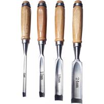 Generic Wood Chisel Set - Carbon Steel Semicircular Edge - Round Curved Hollow Chisel Set 6mm/12mm/18mm/24mm for DIY Crafts - 4 Pieces 4 piece