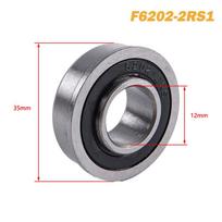 Guolis F6202 F6202RS F6202-16-2RS 13x35x11MM Flanšinis ABEC-1 Miniatiūrinis Gilios Vagos Sodo Vežimėlio Rutulinis Sandarus Vežimėlio Guolis