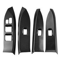 WO-For Mitsubishi Pajero 2007- Car Inner Window Lift Switch Button Panel Cover Trim Frame Decorative Accessories anglies pluošto juodos spalvos