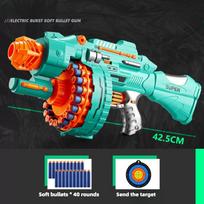Children's Electric Soft Bullet Gun Toy  Multiple S Outdoor Battle Simulation Electric Soft Bullet Gun Birthday Toy blue