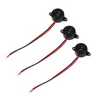 3Pcs Piezoelectric Buzzer Active Sound DC Powered Electronic Sounder 23mm Dia 12mm H 100 L